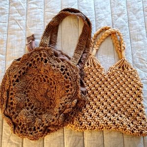 Boho Woven Handbags BUNDLE of 2